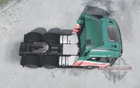 Volvo FH16 750 Globetrotter XL Tractor 2014 para Spintires MudRunner