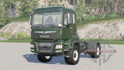 MAN TGS 18.500 4x4 Camión tractor de cabina media para Farming Simulator 2017