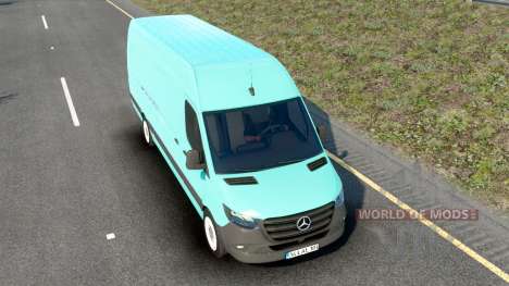 Mercedes-Benz Sprinter Aquamarine Blue para American Truck Simulator