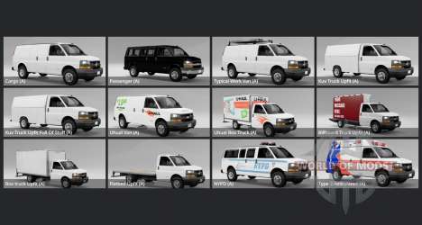Chevrolet Express 3500 Extended Cargo Van 2022 para BeamNG Drive