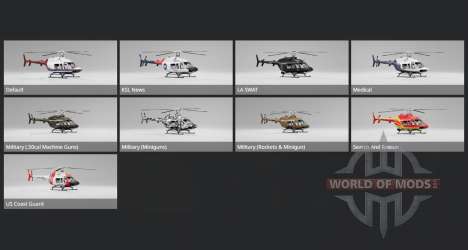 Bell 407 Helicopter para BeamNG Drive
