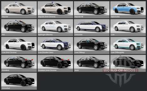 Aurus Senat Limousine L700 (412312) 2024 para BeamNG Drive
